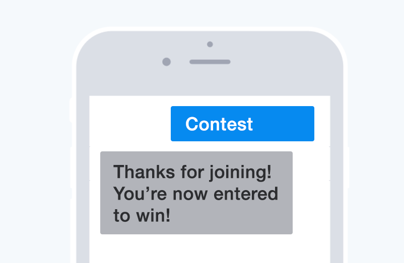 sms contest messaging idea